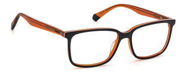 Premium Men Polaroid Eyeglasses: PLD D394 - Black Orange(2) - SpecSMART Eye Clinic (Diagonal View)